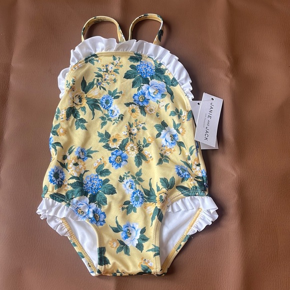 Janie and Jack Swim Nwt Janie And Jack Baby Floral Ruffle Swimsuit
